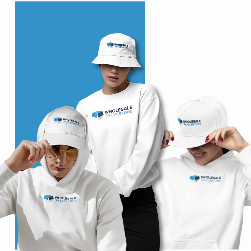 Home | a group of people wearing white hoodies and hats from wholesale for everyone