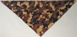 Brown Camo Triangle Bandana - 22x30x22 Inch - 1 piece