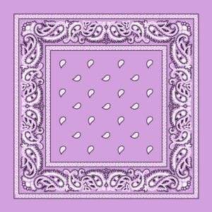 Classic Paisley Bandana Imported, 14X14, 600Pcs/Case, Lilac