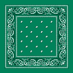 Classic Paisley Bandana Imported, 27X27, 12 Pieces, Teal