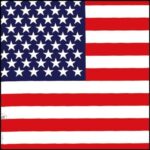 American Flag Bandana - 22x22 Inch - 12 pieces