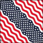 Waving Stars and Stripes Bandana - 22x22 Inch - 600pcs/Case