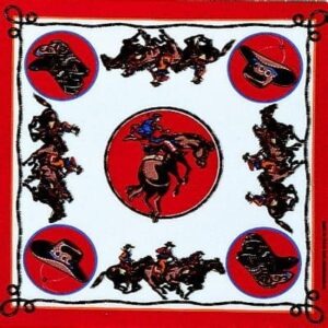 Rodeo Cowboy Red Bandana - 22x22 Inch - 12 pieces