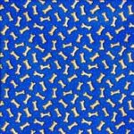 Tossed Bones on Royal Bandana - 22x22 Inch - 12 pieces