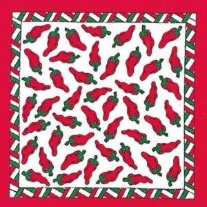 USA Made Red Peppers Bandana - 22x22 Inch - 12 pieces