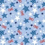 Ribbons & Stars Bandana - 22x22 Inch - 1 piece