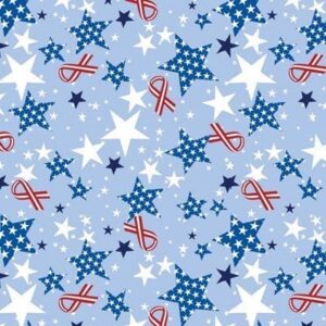 Ribbons & Stars Bandana - 22x22 Inch - 600pcs/Case