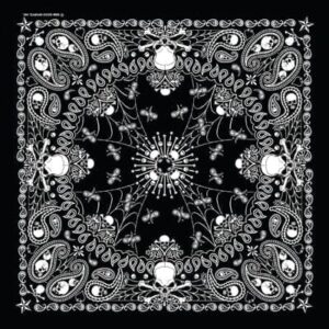 Good Sports Skeletal Paisley Black Bandana - USA - 22x22 Inch - 600pcs/Case