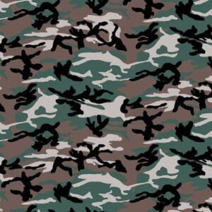 USA Made Camouflage Woodland Bandana - 22x22 Inch - 1 piece
