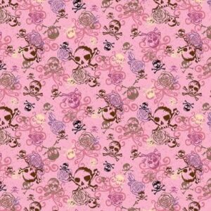 Rough & Tough Skulls Pink Bandana - 22x22 Inch - 600pcs/Case