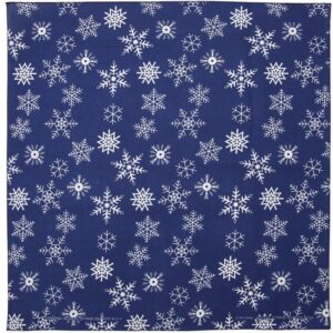 Glitter Snowflake Bandana - 22x22 Inch - USA Made - 1 piece