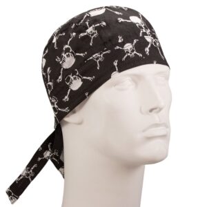 White Crossbones Head Wrap - 1 piece