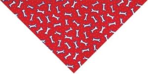 Tossed Bones Red Triangle Bandana - 22x29x22 Inch - 1 piece