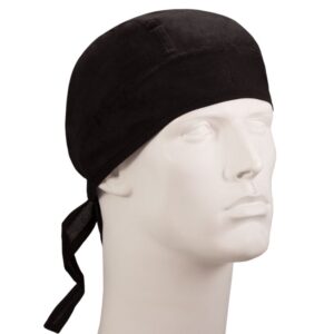 Solid Color Head Wrap - 100% Cotton - Imported - Black, 1 piece