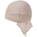 Solid Color Head Wrap - 100% Cotton - Imported - Khaki, 1 piece