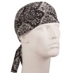 Premium Black Paisley Doo Rag - 1 piece