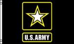 Black / Yellow Army Flag - 3ft x 5ft Polyester - Imported - 1 piece