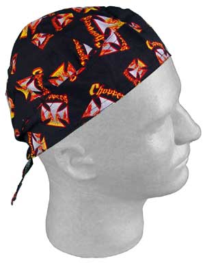 Flamed Maltese Cross Chopper Head Wrap - 600pcs/Case