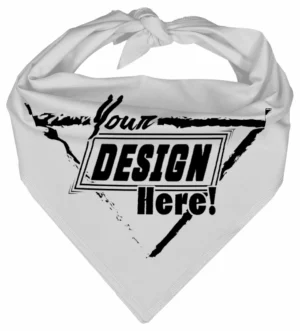 Custom Triangle Bandanas 100% Cotton - Screen Printing - White