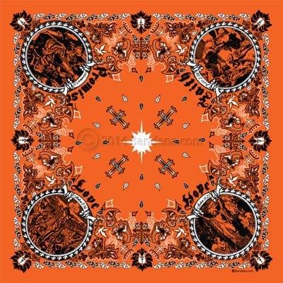 Jesus Christ – Christian Bandana – Orange – 22×22 Inch – 22″ x 22″, 600pcs/Case