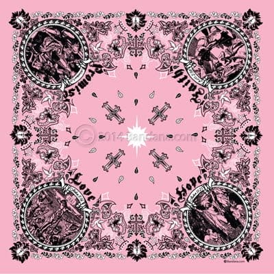 Jesus Christ – Christian Bandana – Light Pink – 22×22 Inch – 22″ x 22″, 600pcs/Case