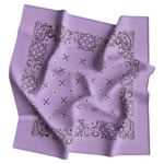 1 piece, Square Paisley Bandana Imported 100% Cotton, Lilac, 22" x 22"