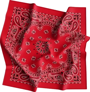 1 piece, CM Western Paisley Bandanas in Bulk Imported 100% cotton, Red, 22" x 22"