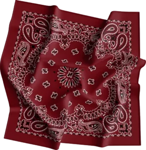 1 piece, CM Western Paisley Bandanas in Bulk Imported 100% cotton, Burgundy / Wine, 22" x 22"
