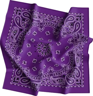 1 piece, CM Western Paisley Bandanas in Bulk Imported 100% cotton, Lavender, 18" x 18"