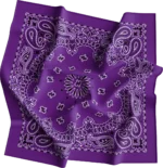 12 pieces, CM Western Paisley Bandanas in Bulk Imported 100% cotton, Lavender, 18" x 18"