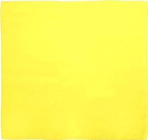 1 piece, Solid Color Bandana, Imported, 100% Cotton, Light Yellow, 18" x 18"