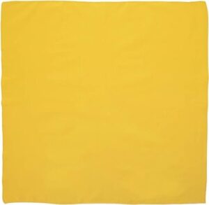 12 pieces, Solid Color Bandana, Imported, 100% Cotton, Gold, 22" x 22"