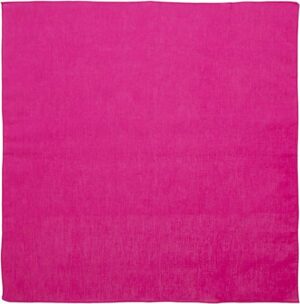 12 pieces, Solid Color Bandana, Imported, 100% Cotton, Hot Pink, 22" x 22"