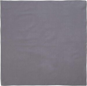 1 piece, Solid Color Bandana, Imported, 100% Cotton, Dark Grey, 22" x 22"