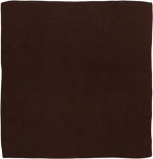 12 pieces, Solid Color Bandana, Imported, 100% Cotton, Dark Brown, 22" x 22"