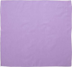 1 piece, Solid Color Bandana, Imported, 100% Cotton, Lilac, 22" x 22"