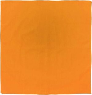 12 pieces, Solid Color Bandana, Imported, 100% Cotton, NEON Orange, 22" x 22"