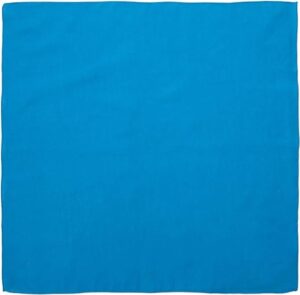 1 piece, Solid Color Bandana, Imported, 100% Cotton, Turquoise, 18" x 18"