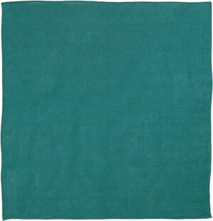 1 piece, Solid Color Bandana, Imported, 100% Cotton, Teal, 22" x 22"