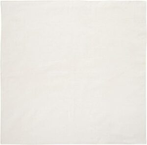 1 piece, Solid Color Bandana, Imported, 100% Cotton, Natural, 22" x 22"