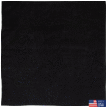 12 pieces, USA Made Solid Color Bandana 100% Cotton, Black, 22" x 22"