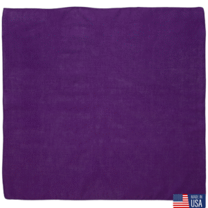 1 piece, USA Made Solid Color Bandana 100% Cotton, Purple / Grape, 22" x 22"