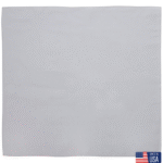 1 piece, USA Made Solid Color Bandana 100% Cotton, Silver, 22" x 22"