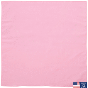 1 piece, USA Made Solid Color Bandana 100% Cotton, Light Pink, 22" x 22"