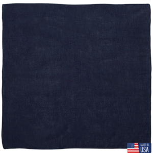 600pcs/Case, USA Made Solid Color Bandana 100% Cotton, Navy Blue, 22" x 22"