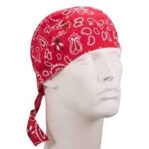 Paisley Head Wrap - 100% Cotton - Imported - 1 piece, Red