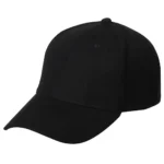 Wool Look Baseball Hat with Adjustable Velcro Back - 1 piece, Black