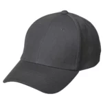 Wool Look Baseball Hat with Adjustable Velcro Back - 1 piece, Dark Grey