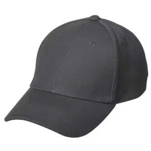 Wool Look Baseball Hat with Adjustable Velcro Back - 1 piece, Dark Grey