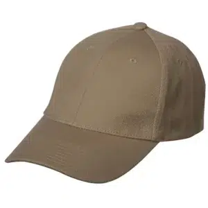 Wool Look Baseball Hat with Adjustable Velcro Back - 1 piece, Khaki